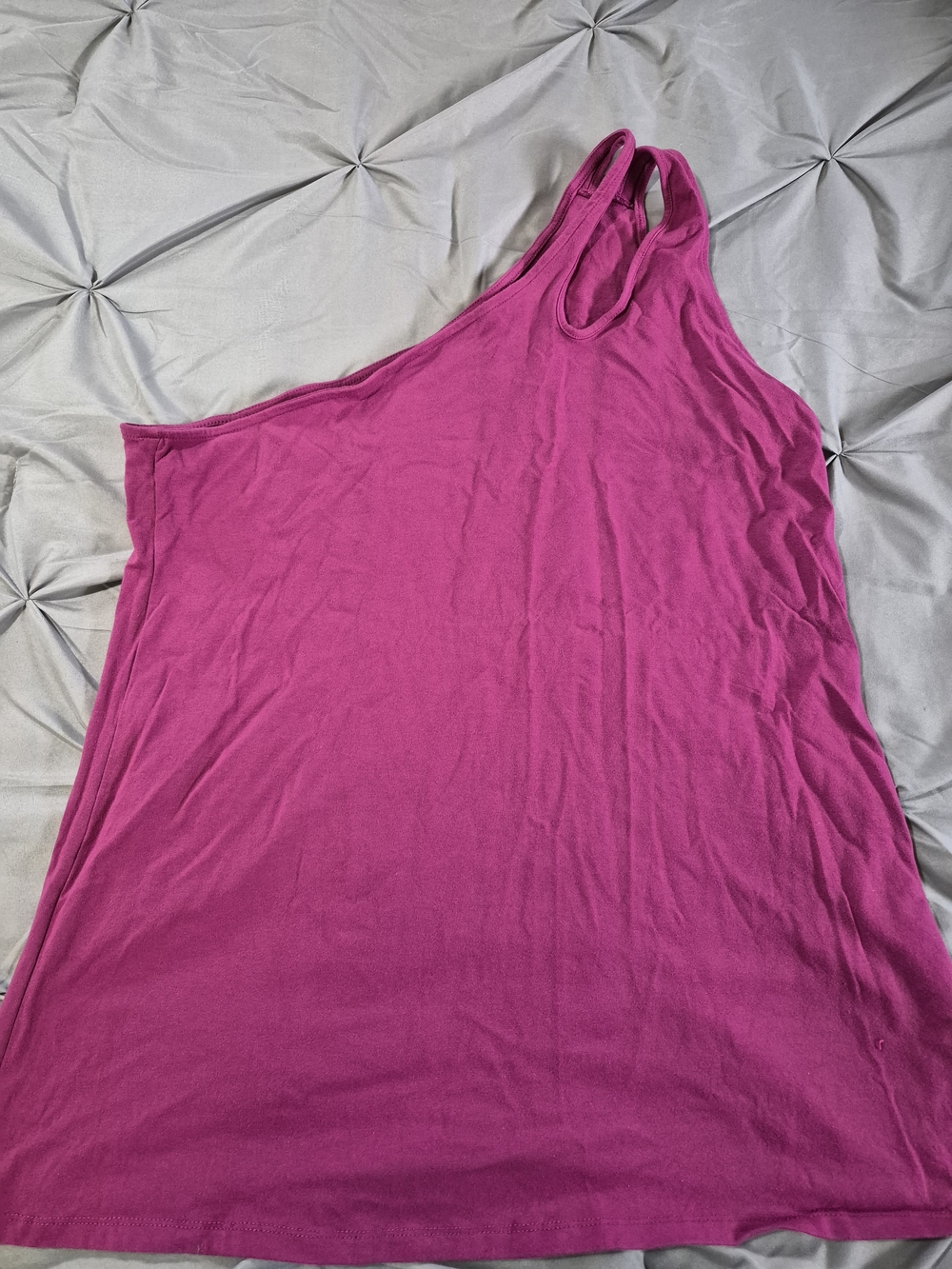 Women’s Off The Shoulder Tank Top in Bright Fuchsia